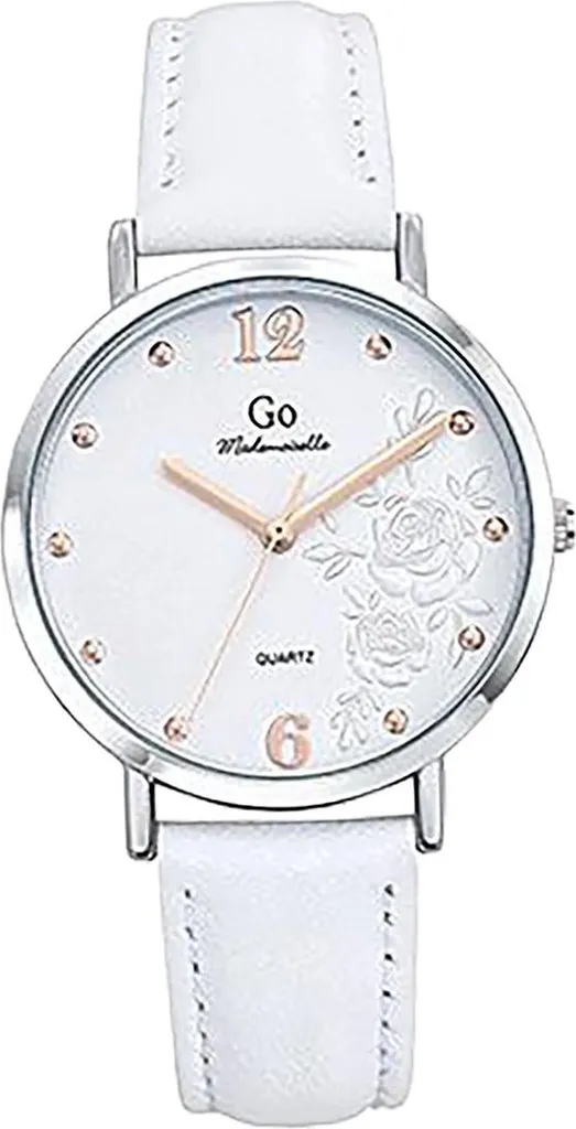 Montre Femme Élégante pour Sortie et Travail Bracelet Cuir Blanc Mademoiselle