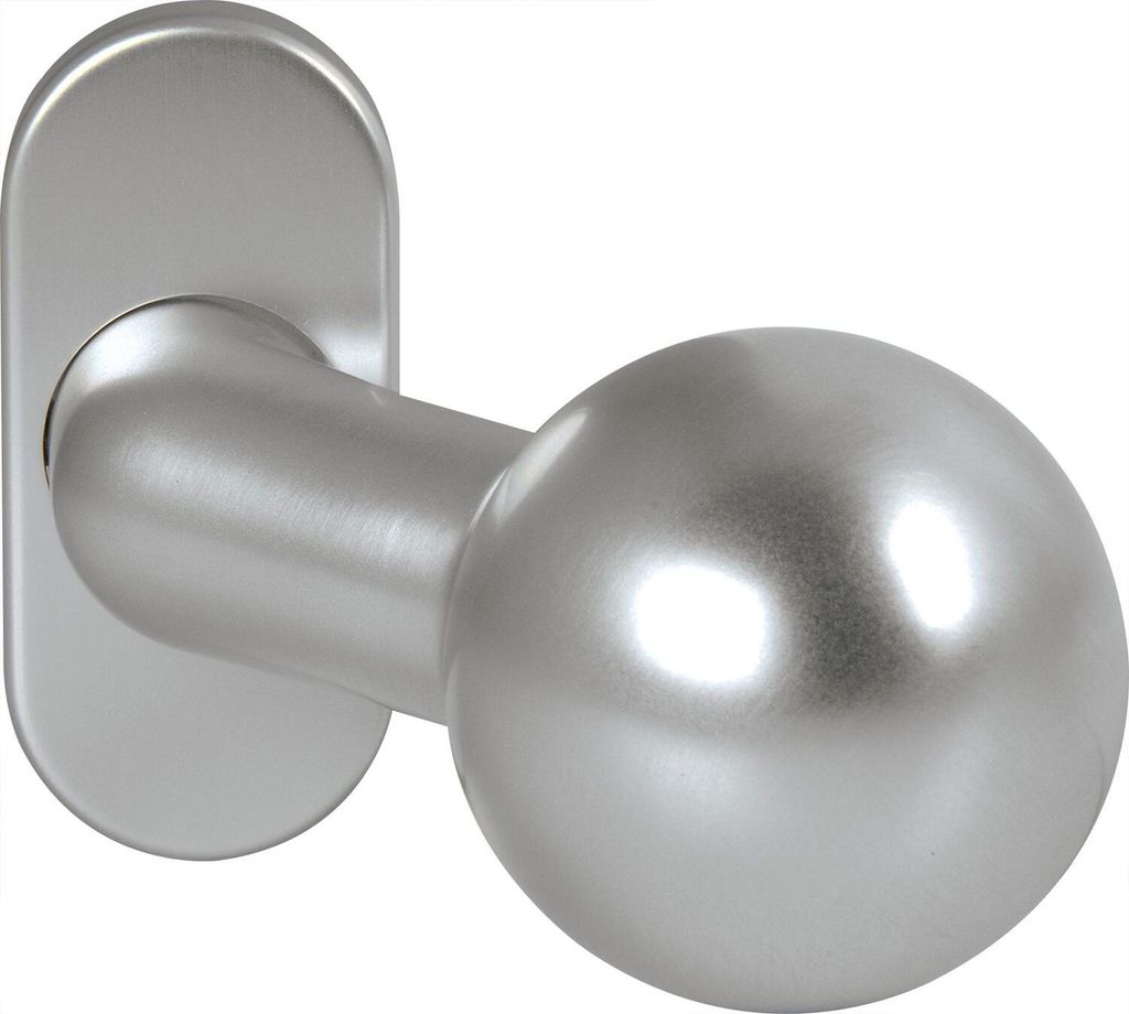 OGRO Knopfdrückerlochteil PREMIUM 8350 V/6621 - mit Rosette, Alu silber eloxiert