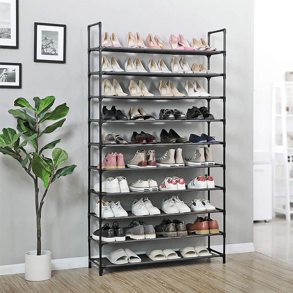 Schuhregal Schuhständer mit 10 Böden für 50 Paare Schuhe Produktbild 