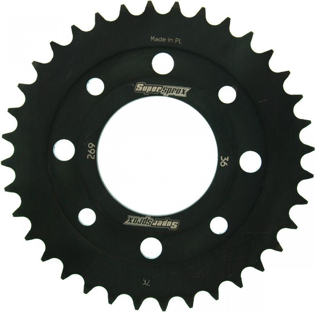 Stahl-Kettenrad Supersprox 428 - 36Z (schwarz) RFE-269:36-BLK|ID 58,0 LK 90,0 4-Loch/4-Loch