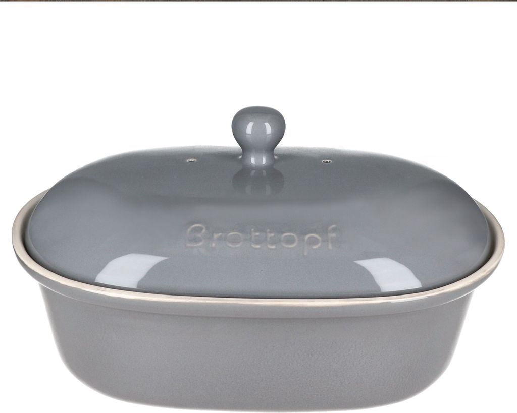 Oskar Brottopf in Grau Brotkasten mit Deckel Brot Toast Produktbild 4