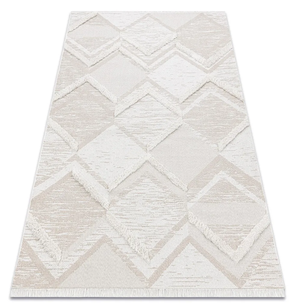 Tapis Tissage Plat Boho Chic Beige 136x190 cm ECO SISAL MOROC 22314