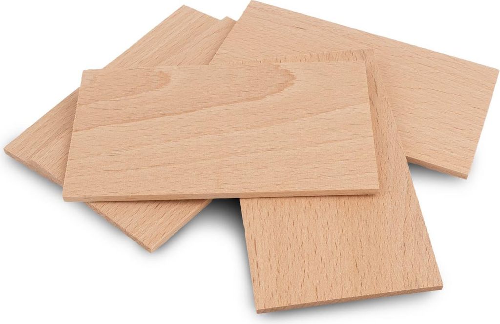 Metrie, Dřevěná destička z masivu,125 x 70 x 3,5 mm, buk, 1 Obrázek produktu 