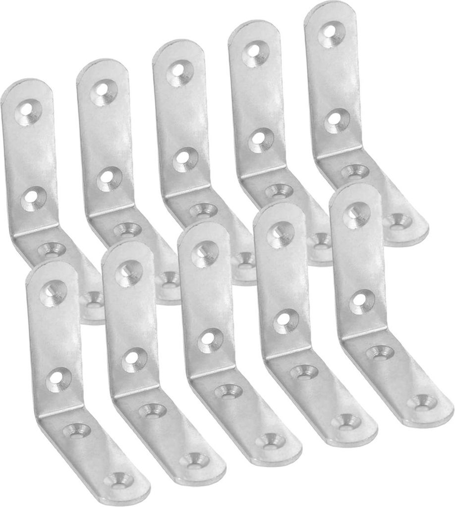 1,5 Zoll Eckverstrebungswinkel-Reparaturhalterung mit Schrauben, 10er-Pack