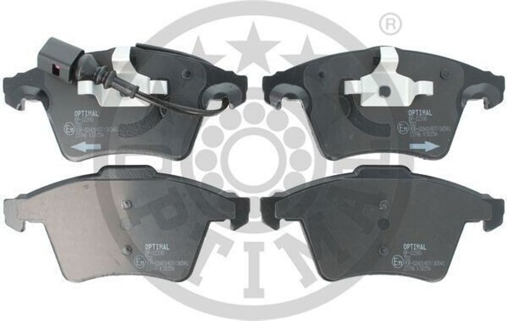OPTIMAL Bremsbeläge Satz Vorne Bremsklötze für VW Transporter V Bus (7HB, 7HJ, 7EB, 7EJ, 7EF, 7EG, 7HF, 7EC) BP-12390