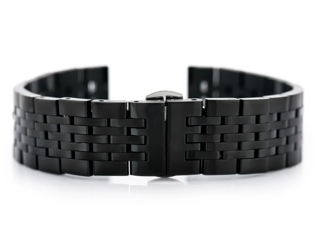 Bracelet montre 20mm noir Pacific Modèle 4 - Remplacez votre bracelet usé