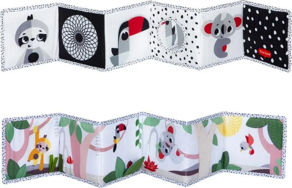 Livre d'Éveil Bébé pour Tapis de Jeu et Poussette dès la Naissance 0m+