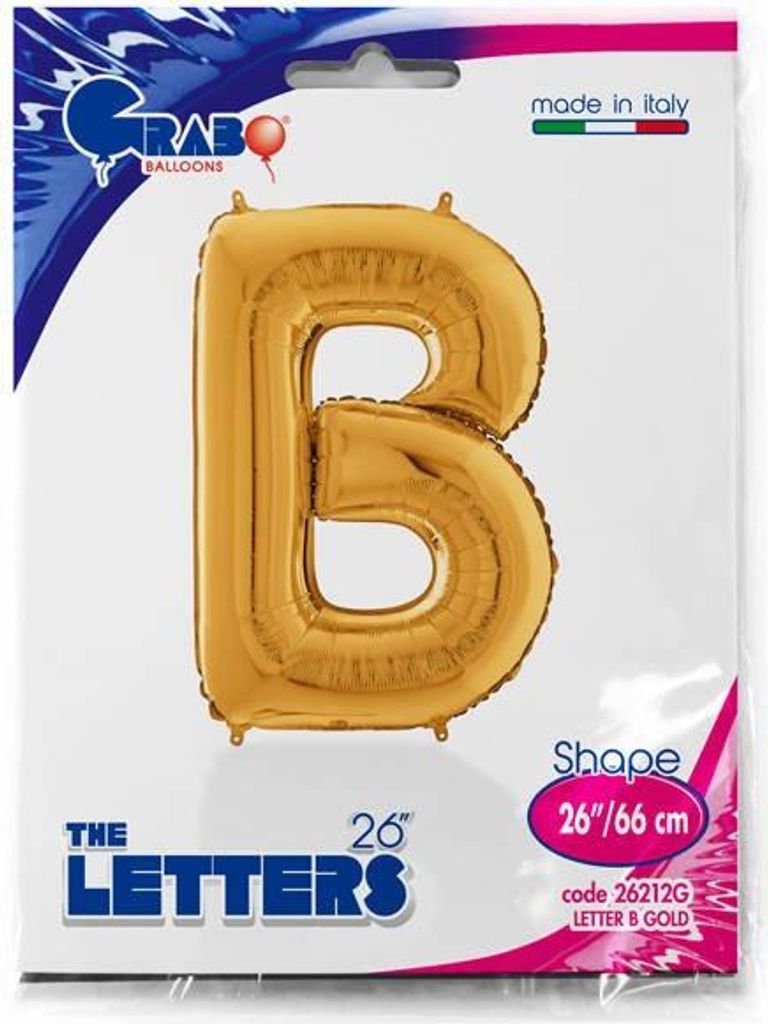 Folienballon Buchstabe B, 66 cm, Gold