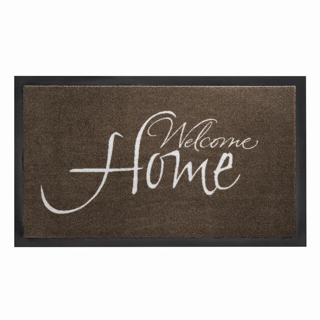 Paillasson Welcome Taupe 45x75 cm en PEVA : stop aux traces de pas