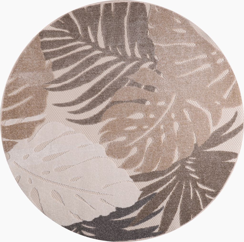 Teppich FLORAL 9025 BEIGE 150x150 RUND Produktbild 