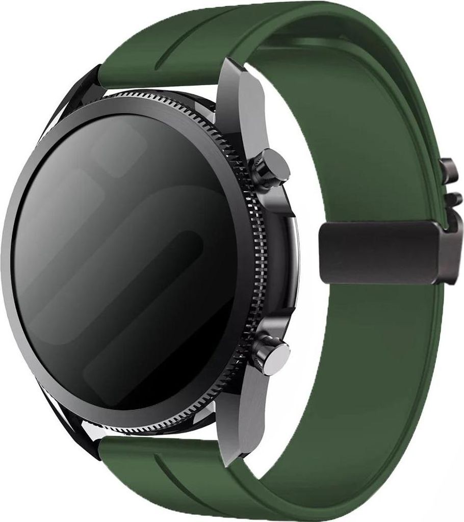 Strap-it Smartwatch Armband 22mm - Silikonband mit Fallschirmverschluss passend für Samsung Galaxy Watch 3 45mm / 1 46mm / Gear S3 - Huawei Watch ...