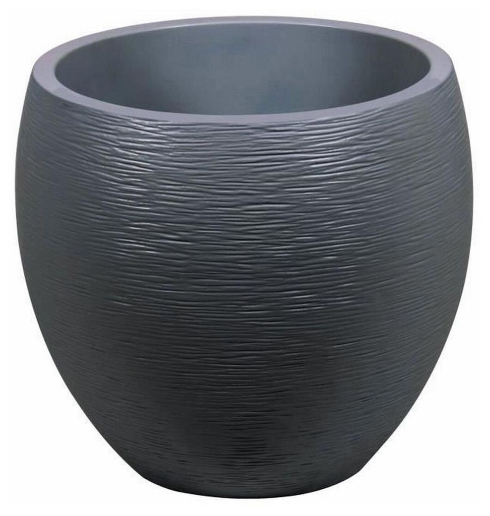 Blumentopf EDA Graphit kreisförmig Kunststoff Dunkelgrau (Ø 50 x 45 cm)