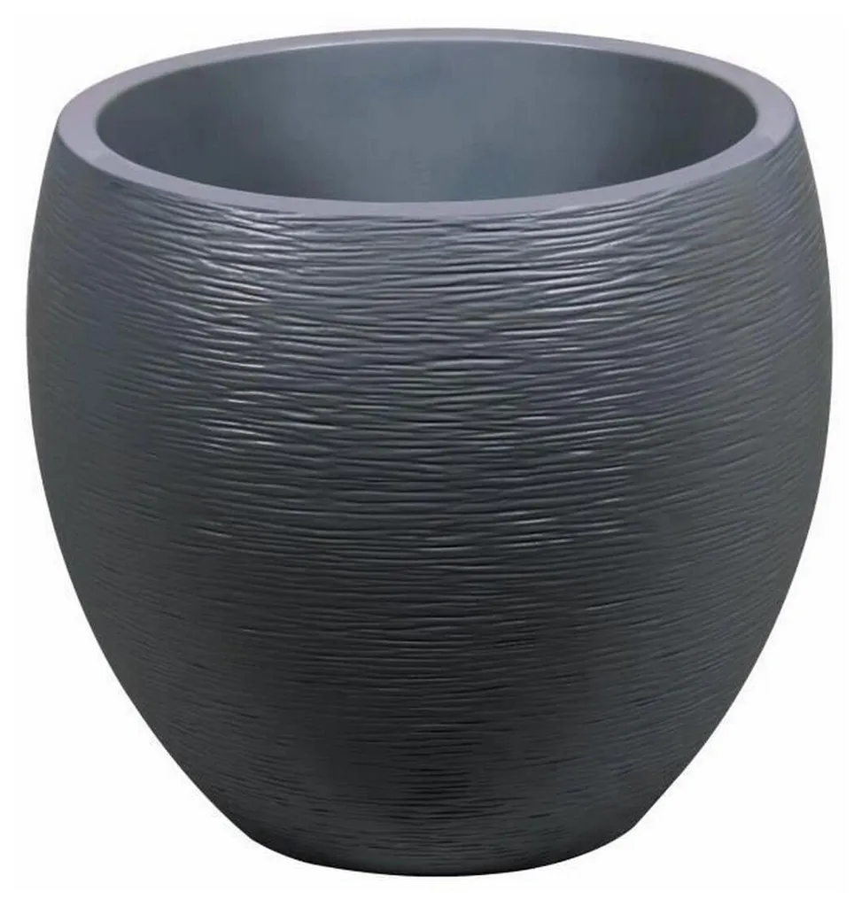 Pot de fleurs EDA Graphite incassable et anti-UV 50 cm gris pour jardin