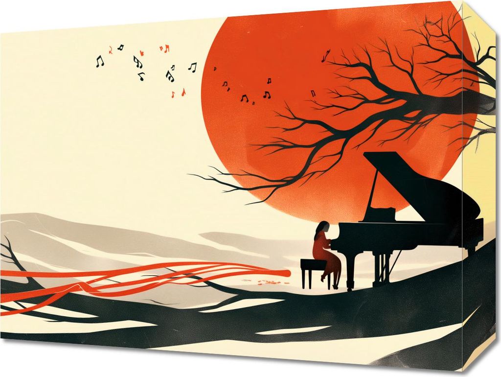 Bild 40x30cm Pianistin
