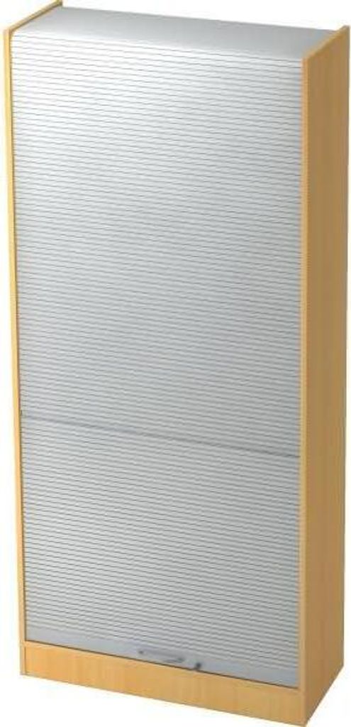 Rollladenschrank Solid 5OH BxTxH 90x40x200,4cm Griff BM Buche/Silber