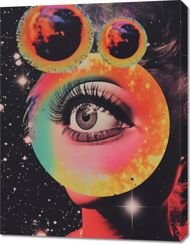 Tableau Déco Œil dans l'univers 70x90 cm - Décoration Murale Astronomie