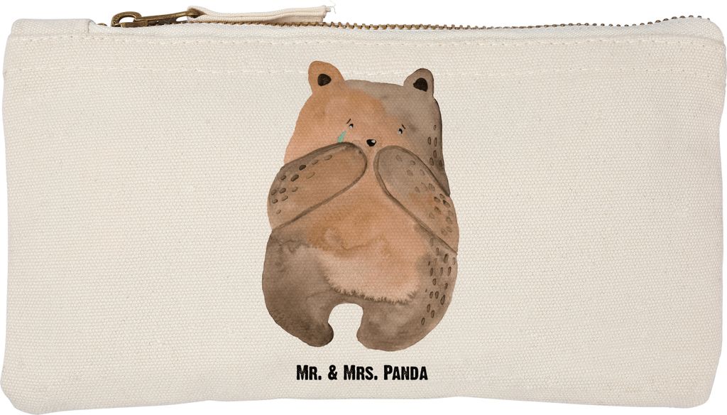 Mr. & Mrs. Panda Kulturbeutel Bär Verlust Größe S Klein - Weiß - Geschenk, pencil case, kosmetiktäschchen, Teddy, Kosmetiktasche, Pouch, Etui,...