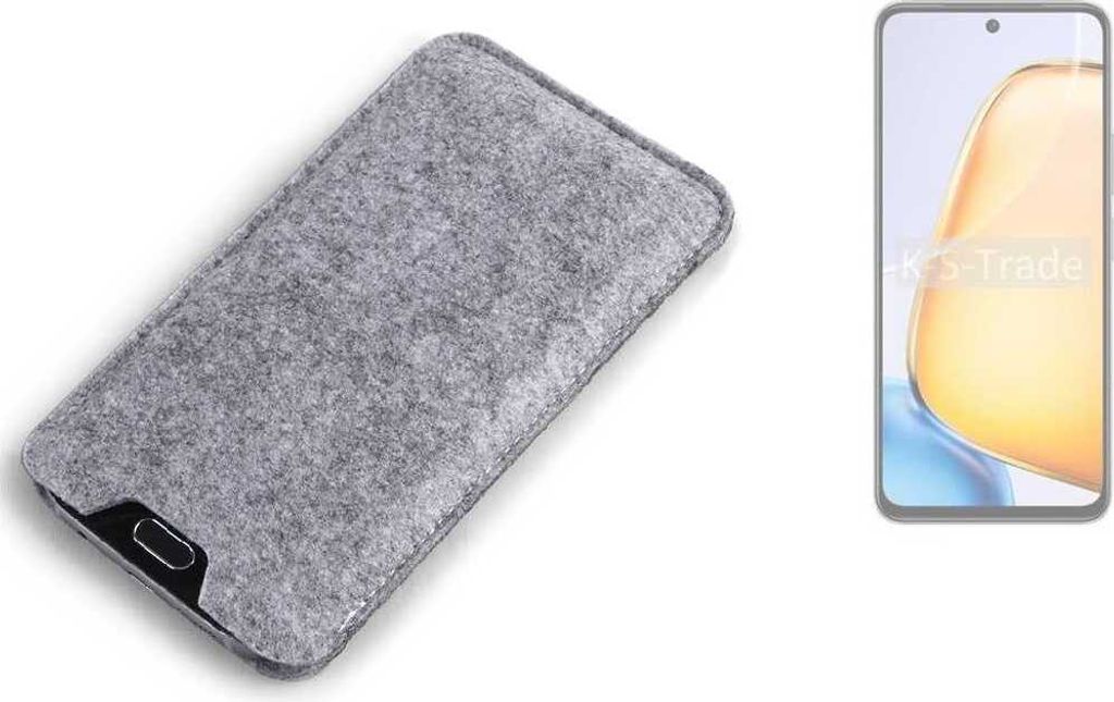 K-S-Trade Filz Handyhülle kompatibel mit Vivo Y200i 5G Schutzhülle Filztasche Filz Tasche Case Sleeve Handy Hülle Filzhülle grau
