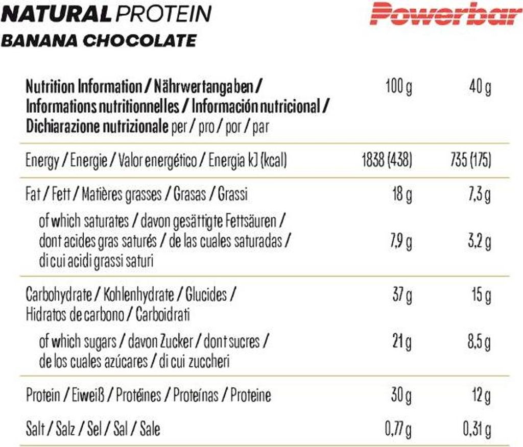 Powerbar Natural Protein Vegan Bar 18 Box