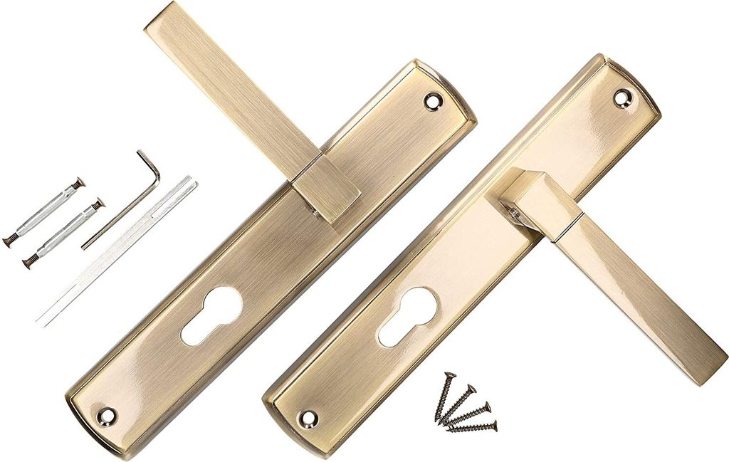 KOTARBAU® Türdrückerset 72 mm PZ Langschild Patina Produktbild 