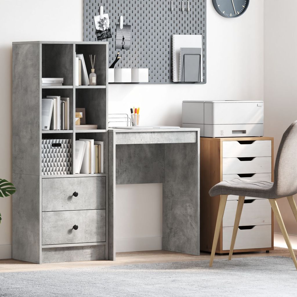 Möbel Schreibtisch Beton grau Spanplatte 60 x 40 x 76 cm Schreibtisch - Schreibtische 869373