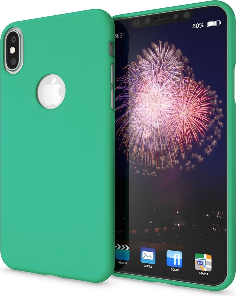 NALIA Neon Hülle für Apple iPhone X XS, Slim Silikon Schutz Cover Bumper Case Grün