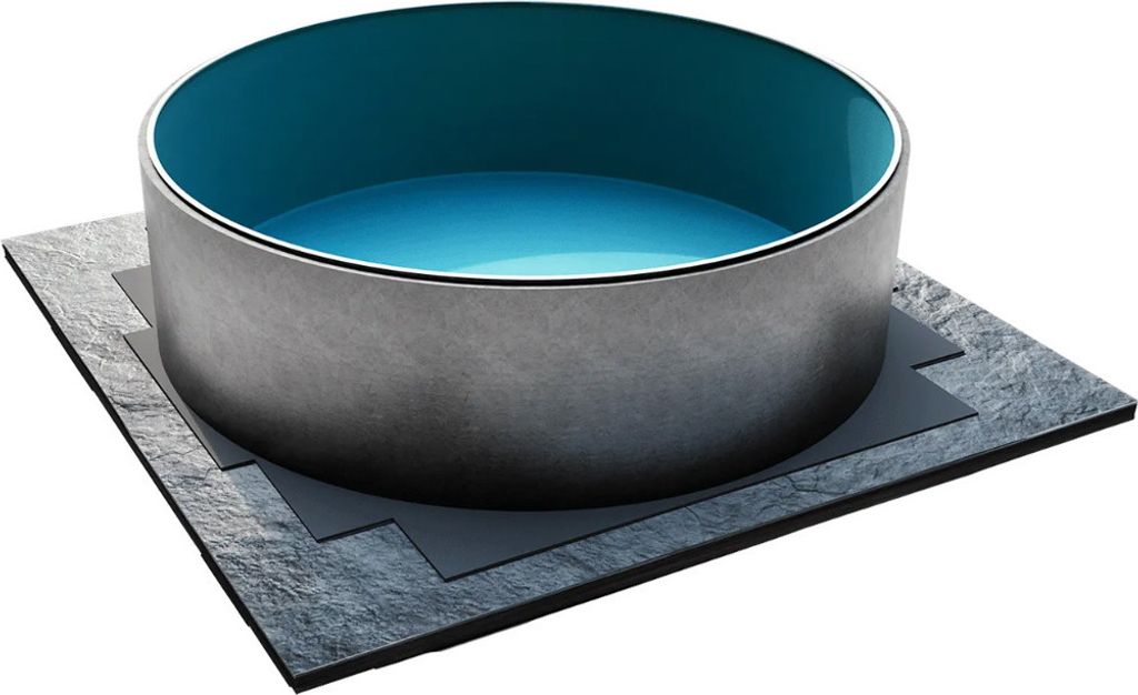 conZero Komplett Set für Rundpool Ø 350 x 120 cm Verschalung Bodenplatten Pool