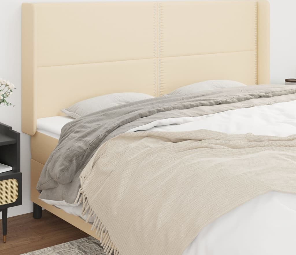 CLORIS Kopfteil mit Ohren Creme 203x16x118/128 cm Stoff - Kopfteile 240