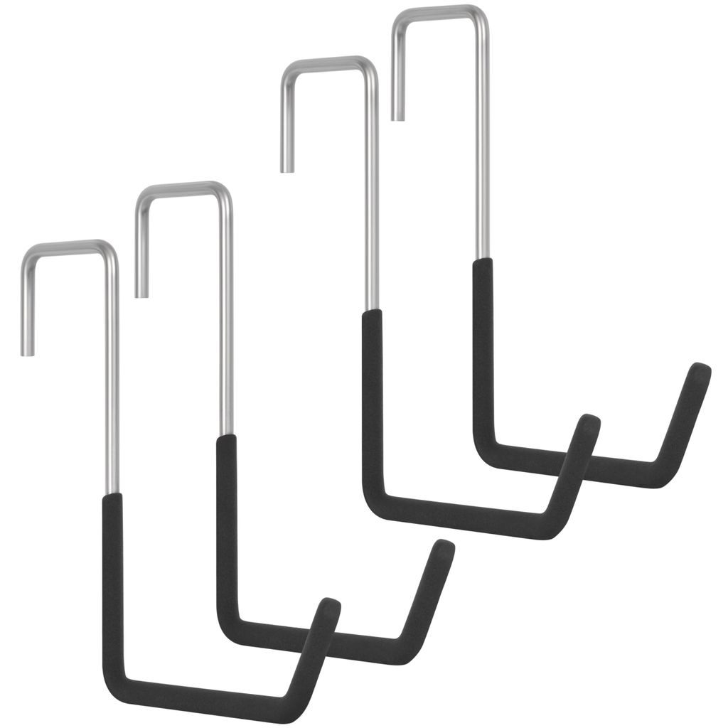 Große Garagenhaken zum Einhängen (4er-Pack) – Robuste Leiter-, Pflanzen-, Seil- & Fahrradbefestigung für Deckbalken & Sparren – Rutschfeste ...