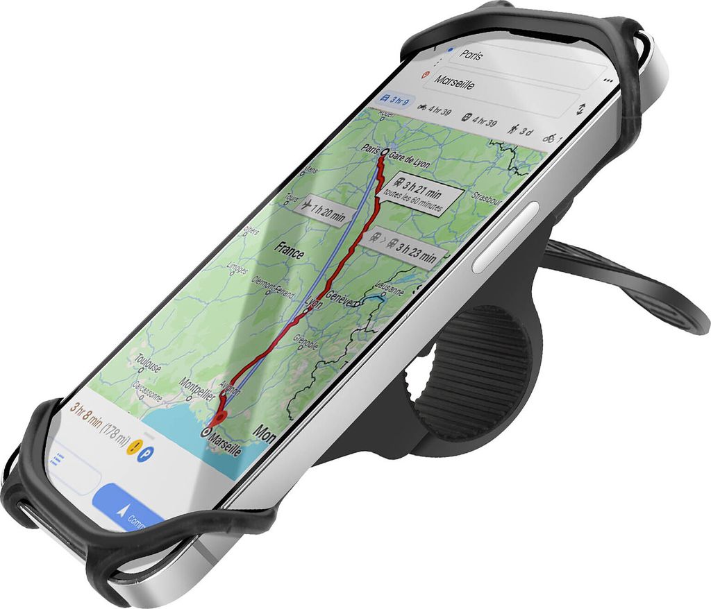 Avizar, Fahrrad- und Motorradhalterung für Smartphones, Lenkerbefestigung, Schwarz