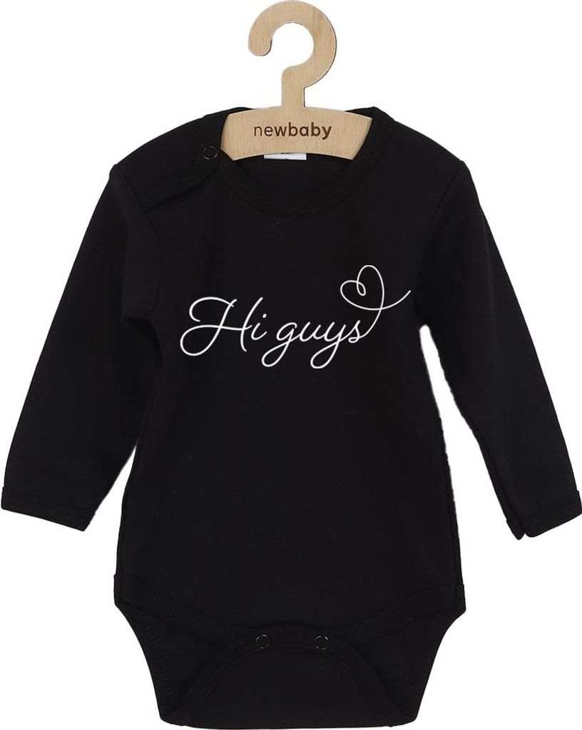 Babybody mit Aufdruck New Baby Hallo Leute, Gr. 80 (9-12m)