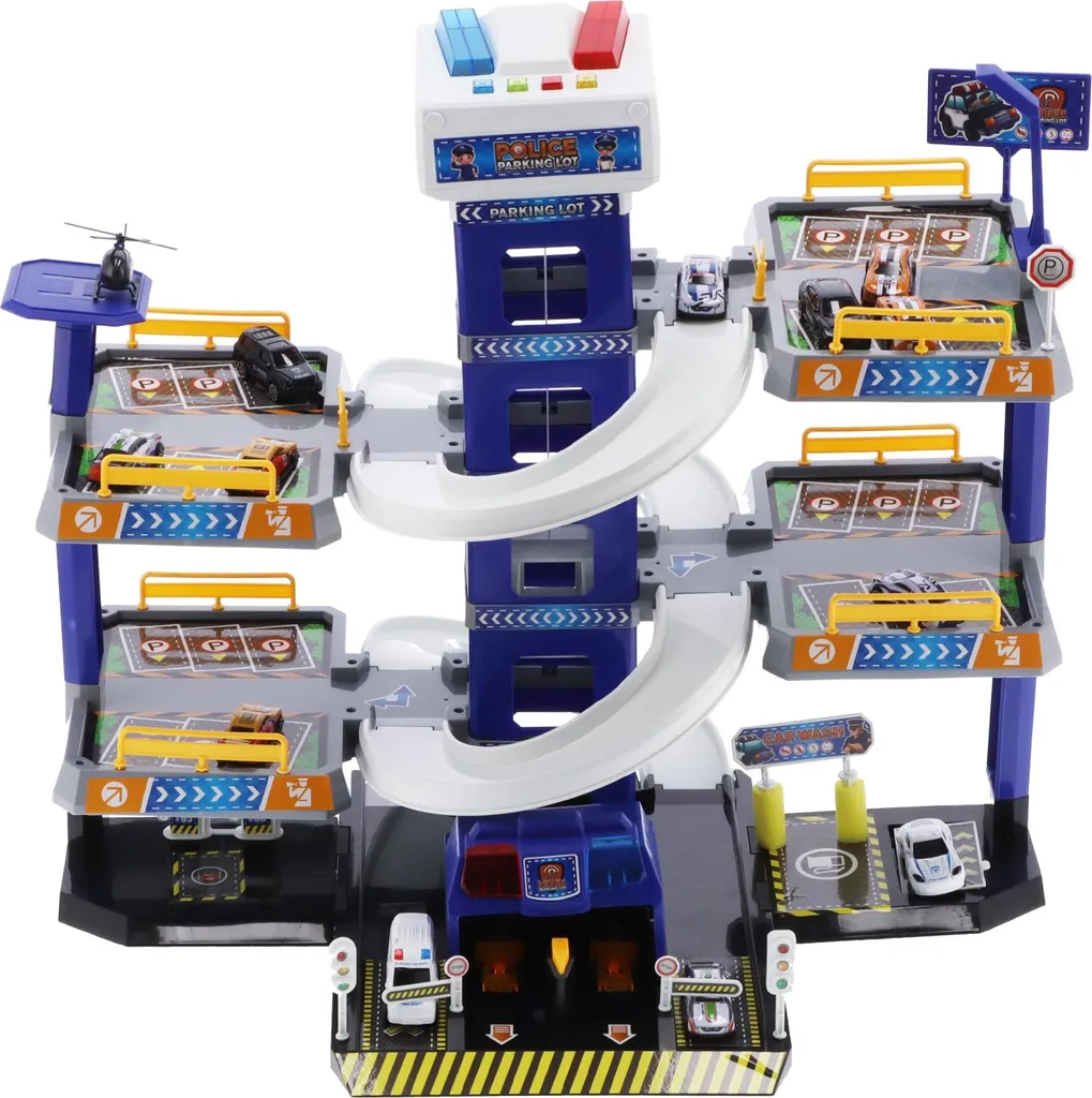 Circuit de Voiture Enfant et Grand Garage de Parking Multi-Niveaux Set
