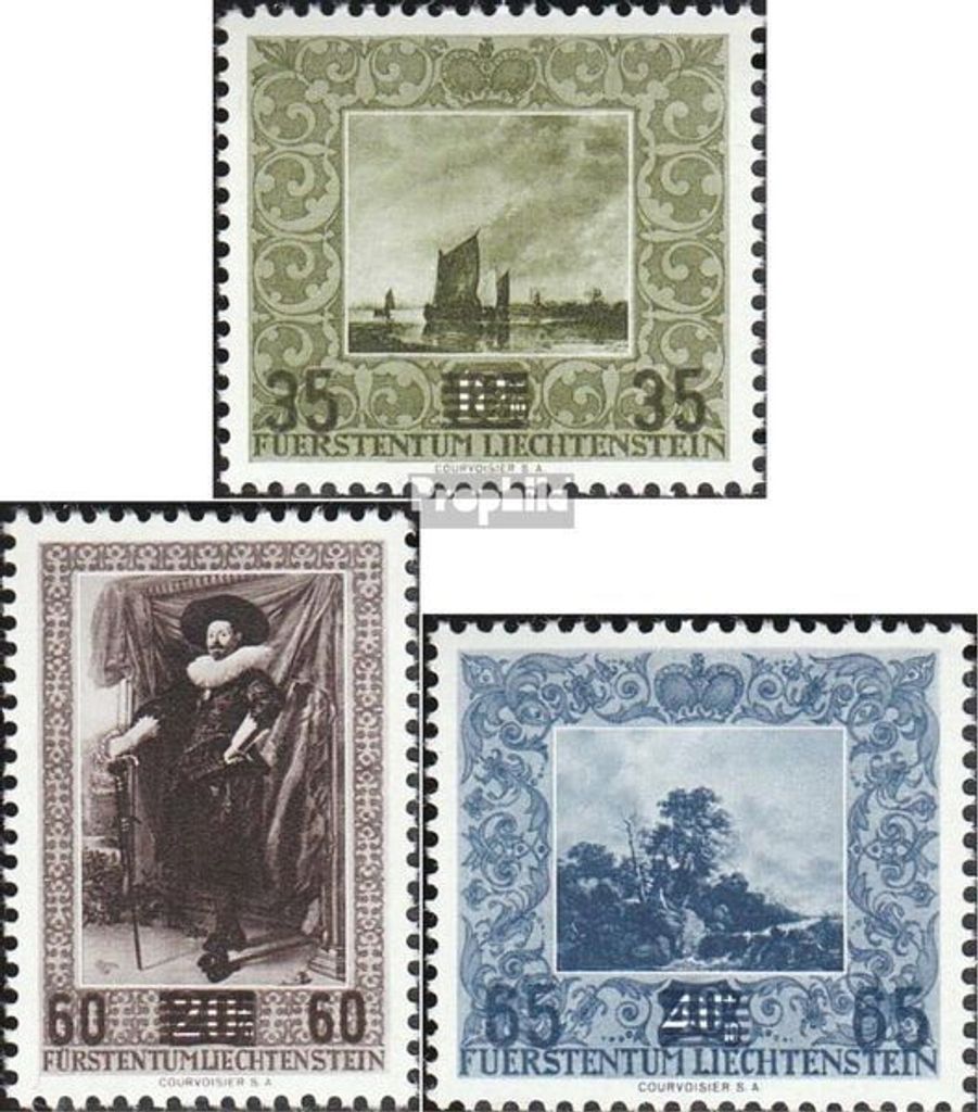 Briefmarken Liechtenstein 1954 Mi 326-328 (kompl.Ausg.) gestempelt Gemälde