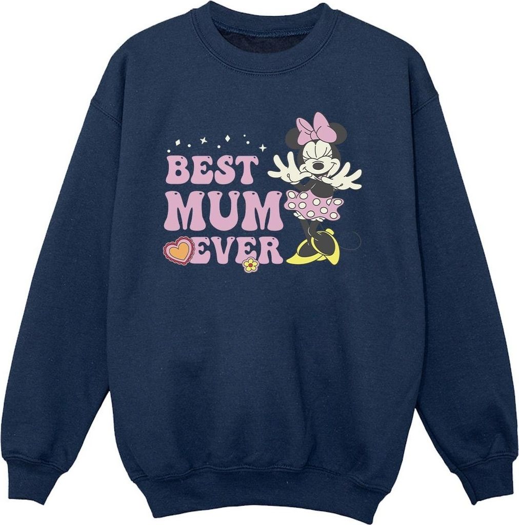 Disney - "Best Mum Ever" Sweatshirt für Mädchen BI28783 (152-158) (Marineblau)