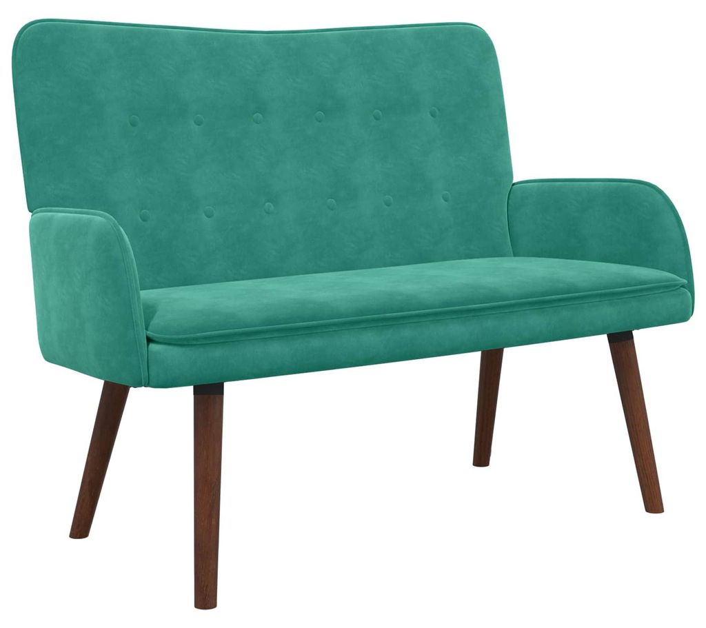 vidaXL 2-Sitzer Sofa Türkis 115 x 61 x 87 cm Samt Produktbild 