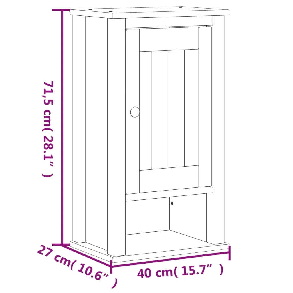 Pensile Bagno Bianco BERG in Legno Pino Massello 40cm | Stile e Relax - 9