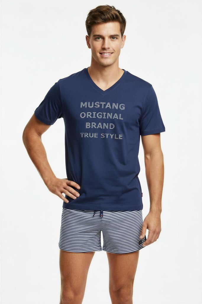 Mustang Short Set Schlafanzug Nachtwäsche Pyjama STANDARD 100 für Männer
