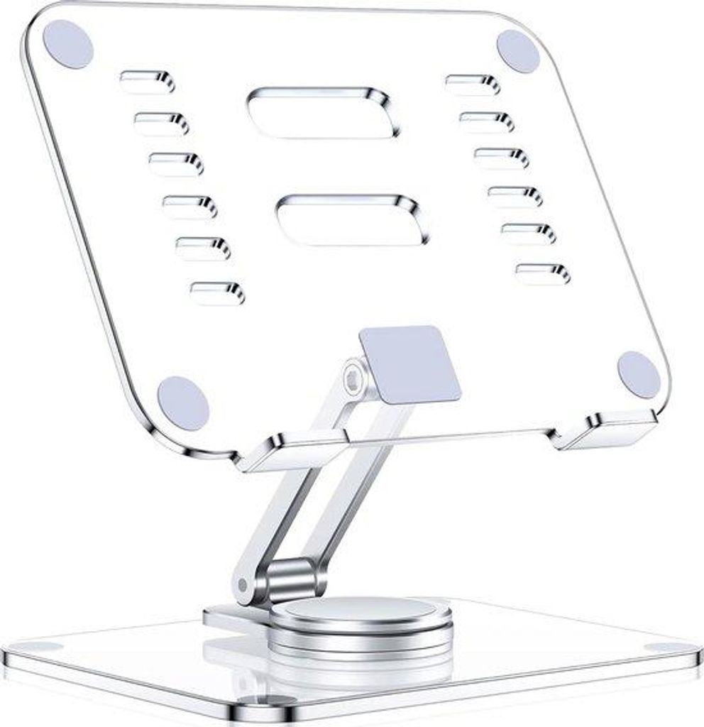 Aluminium-opvouwbare bureau-standaard für Tablets - für iPad Microsoft Surface Galaxy Tab Kindle Fire - Helle Version