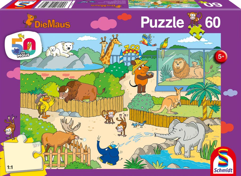 Schmidt Spiele Puzzle: Im Zoo, 60 Teile