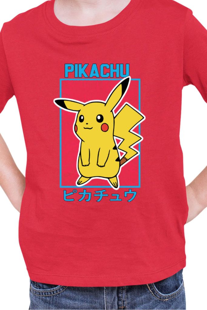 Kinder T-Shirt Japan Manga Anime Comics Pokemon 034, / Rot
