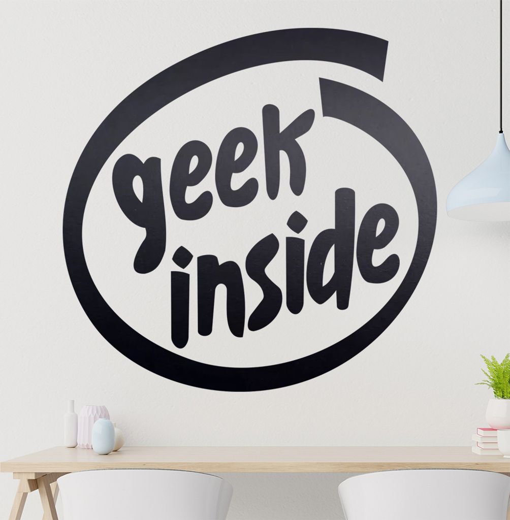 geek inside Wandtattoo in 6 Größen - Wandaufkleber Wall Sticker - Dekoration, Küche, Wohnzimmer, Schlafzimmer, Badezimmer