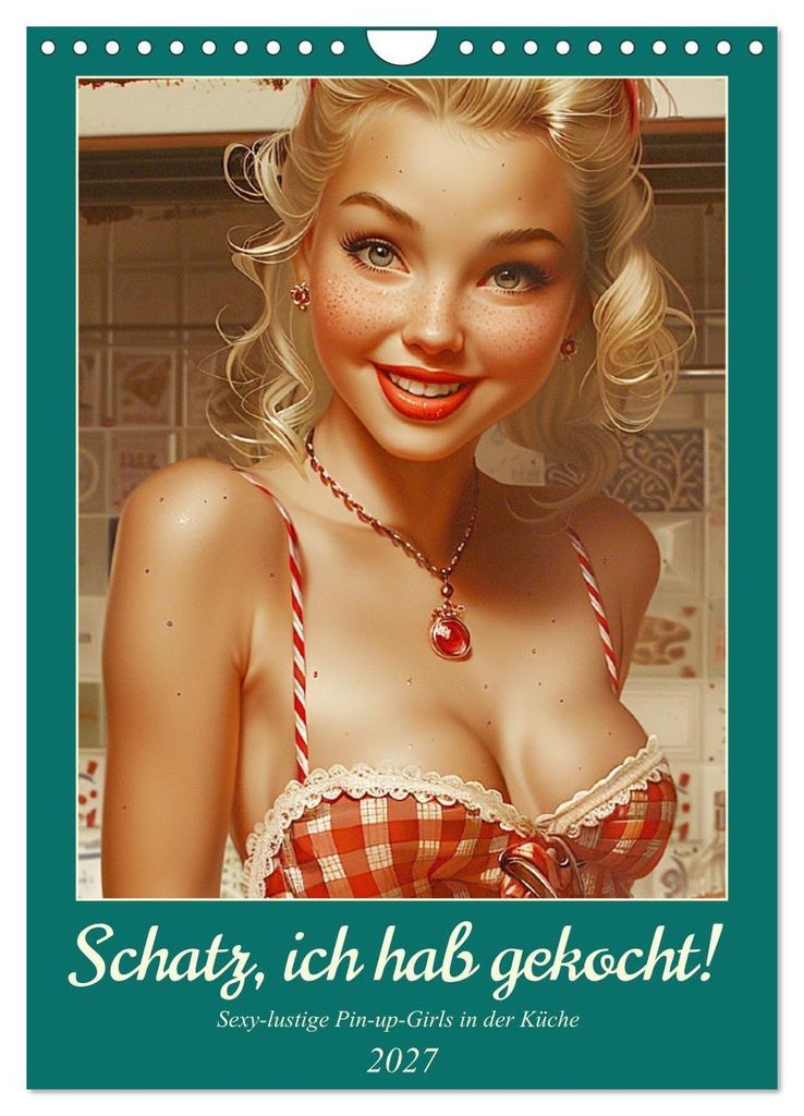 Schatz, ich hab gekocht! Sexy-lustige Pin-up-Girls in der Küche (Wandkalender 2027 DIN A4 hoch), CALVENDO Monatskalender