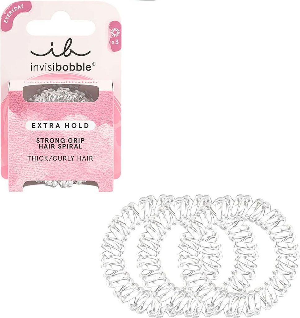 Invisibobble extra Halt kristallklar 3 Stück Produktbild 