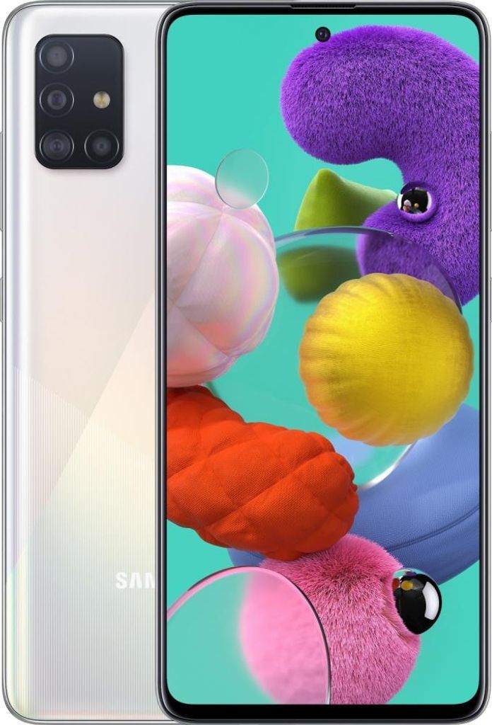 SAMSUNG Galaxy A51 Dual-SIM-Smartphone prism crush white Immagine del prodotto 