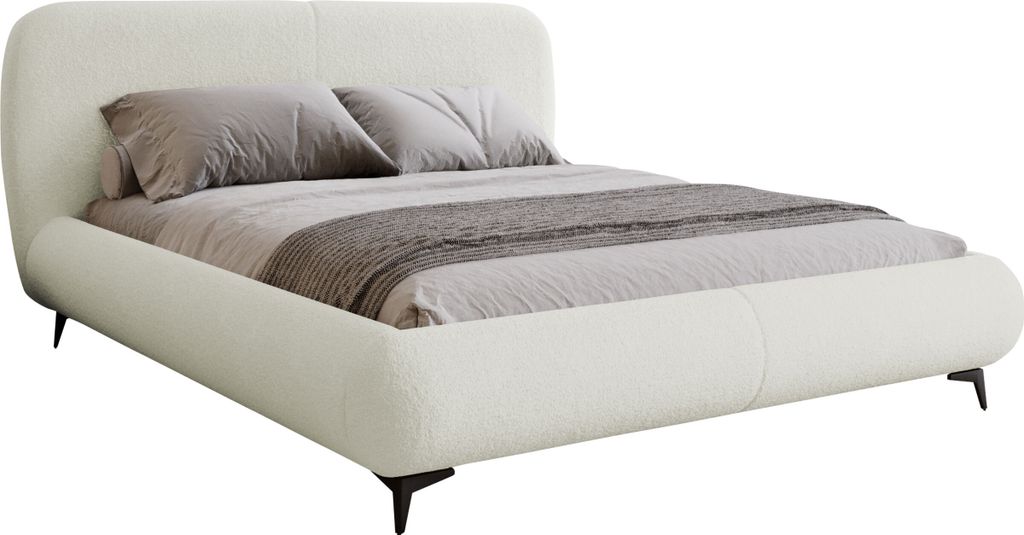 MIRJAN24 Polsterbett mit Bettkästen Moe, Schlafzimmer Ehebett, Dopelbett, (Farbe: Coral 15, Größe: 160x200 cm)