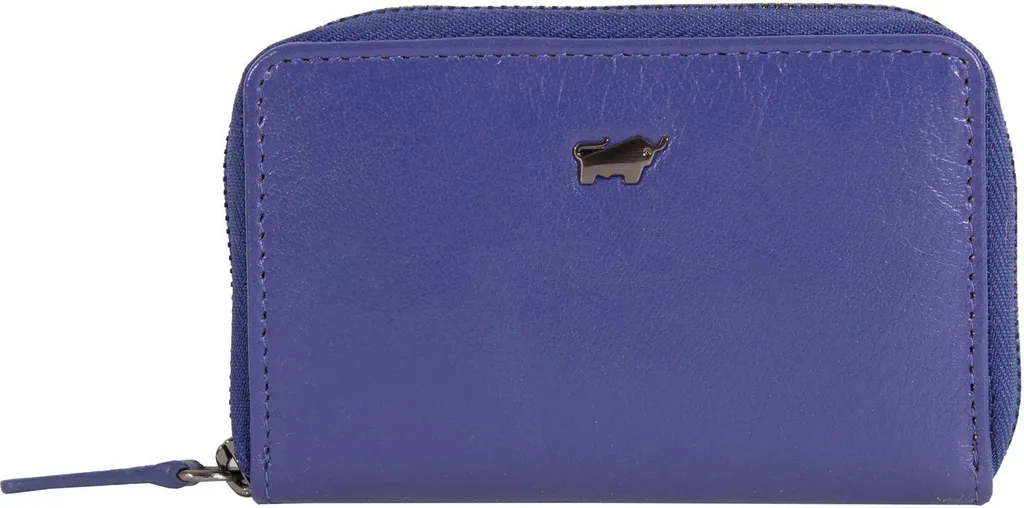 Mini Portafoglio Braun Büffel Anna RFID Blu - Pelle Vera Anti-Clonazione