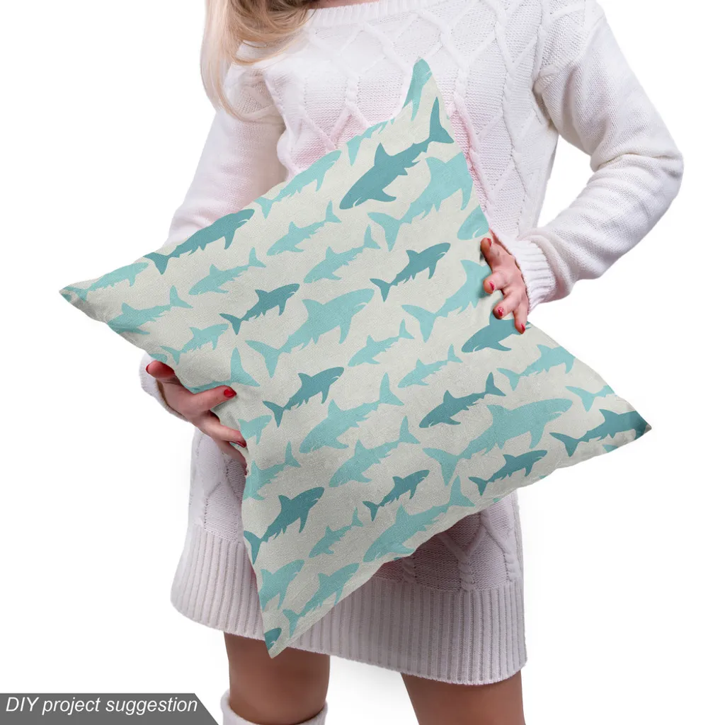 Tissu Requin Bleu Sarcelle 3m, Impression Numérique Haute Définition