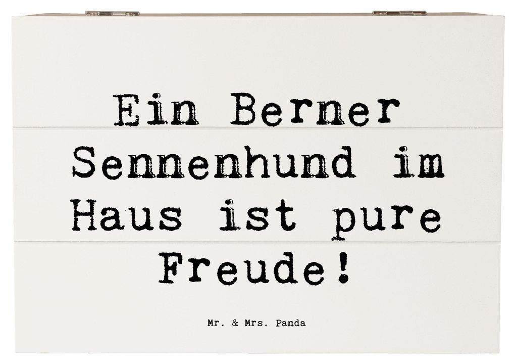 Mr. & Mrs. Panda Geschenkbox Spruch Berner Sennenhund Freude 22 x 15 cm - Weiß - Geschenk, treuer Freund, Box, hundefreundlich, pure, Hunderassen ...