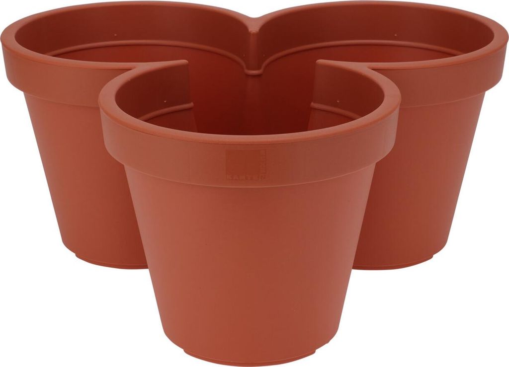 Květináč na tři květiny, Ø 44 x 20 cm, hnědý Obrázek produktu 