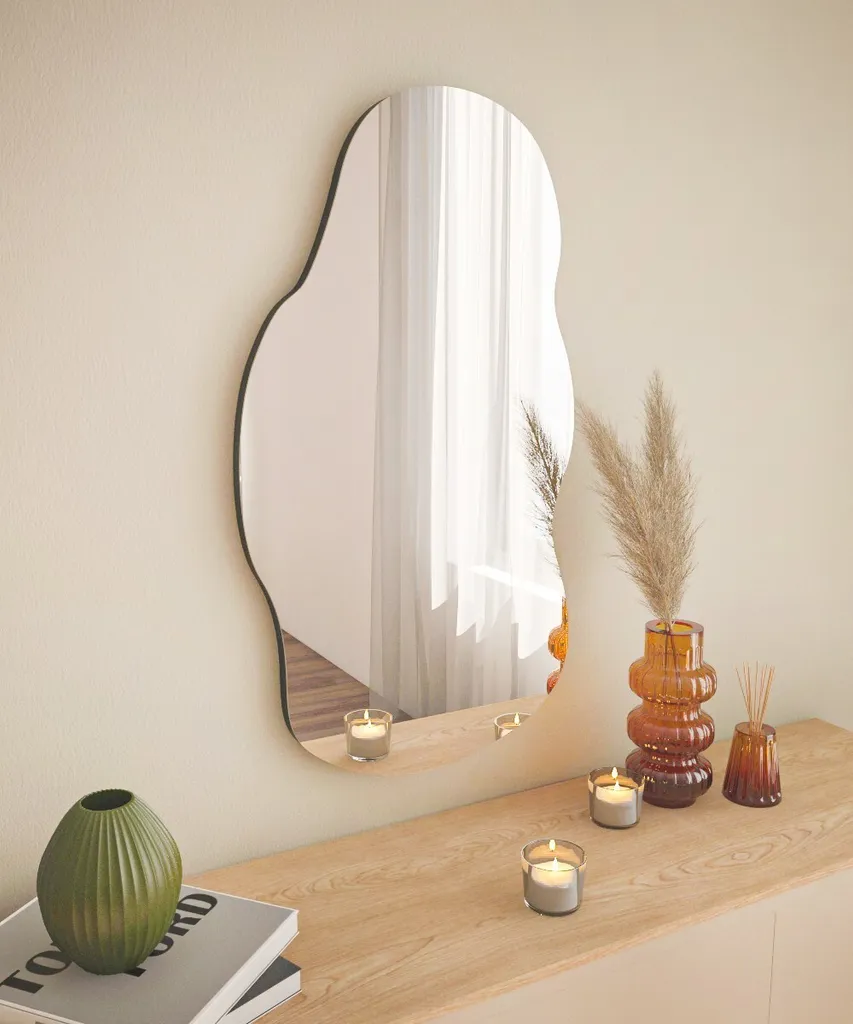 Specchio da Parete Skye Decor Baby Nero 40x72cm - Design Minimal in MDF